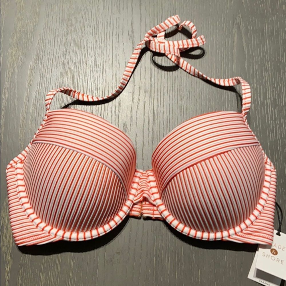 Shade & Shore Coral Halter Bikini Top